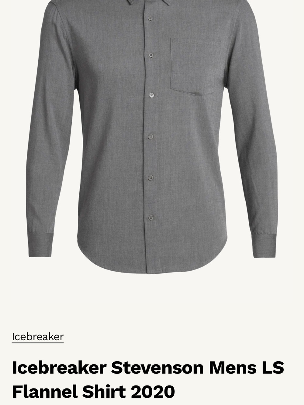 Icebreaker Men's Gray Long-Sleeve Button-Up Shirt